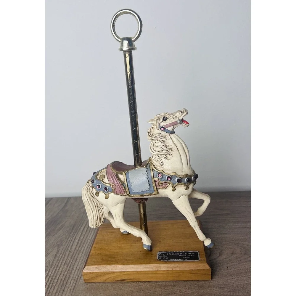 VINTAGE RARE PJ's Carousel Horse Wood Carved Figurine 